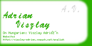 adrian viszlay business card